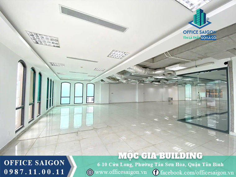 Sảnh lễ tân toà nhà Mộc Gia Building Cửu Long