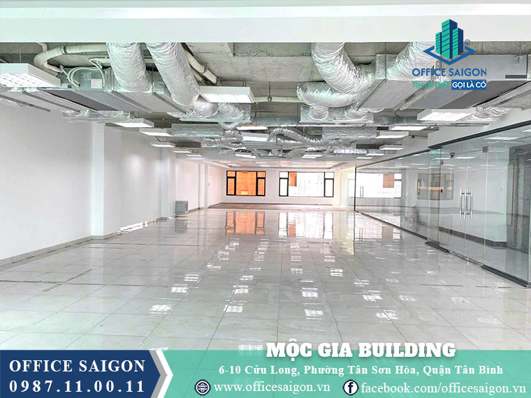 Sảnh lễ tân toà nhà Mộc Gia Building Cửu Long