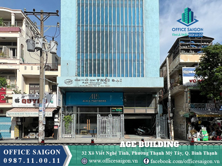 Mặt tiền tòa nhà AGE Building Xô Viết Nghệ Tĩnh
