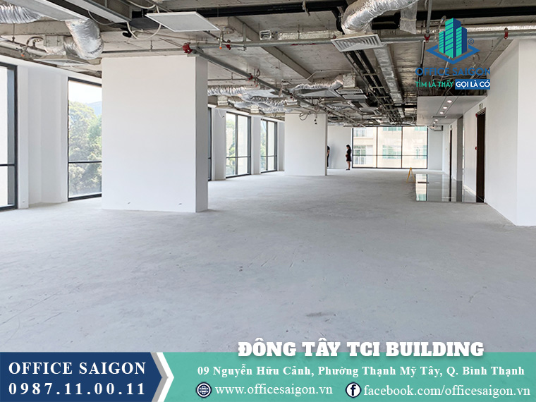 Mặt bằng tòa nhà Đông Tây TCI Building Nguyễn Hữu Cảnh