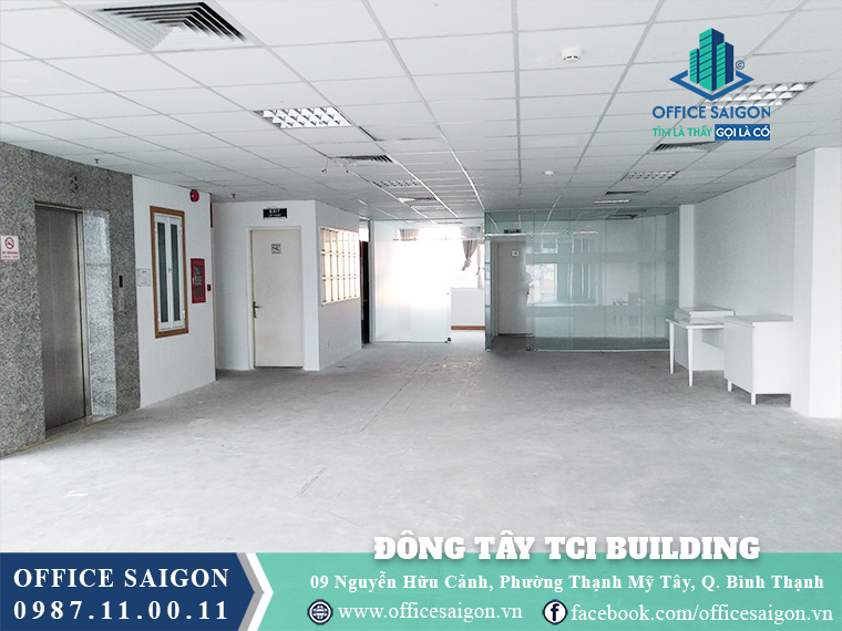 Mặt bằng tòa nhà Đông Tây TCI Building Nguyễn Hữu Cảnh