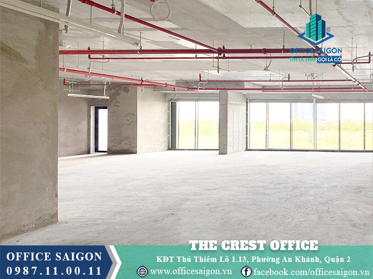 Mặt bằng tòa nhà The Crest Office Thủ Thiêm Quận 2