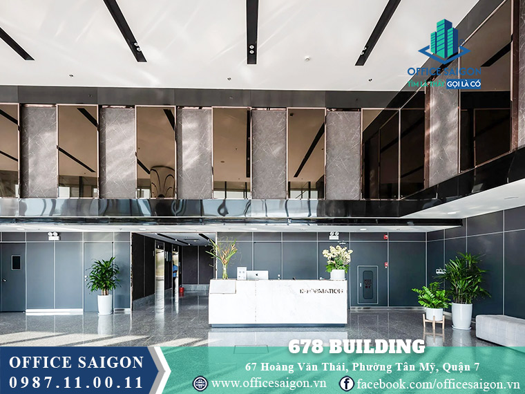 Lễ tân toà nhà 678 Building Hoàng Văn Thái