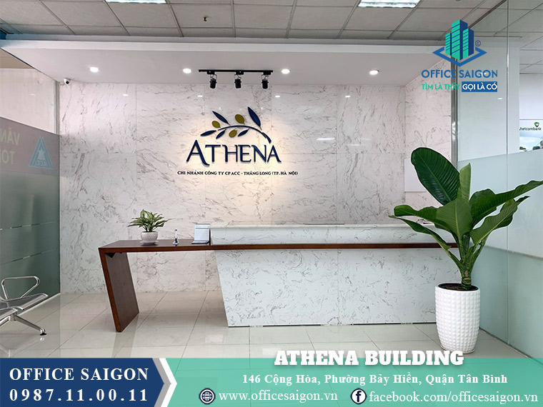 Lễ tân toà nhà Athena Building Cộng Hoà