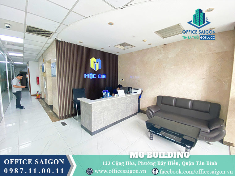 Lễ tân toà nhà MG Building Cộng Hoà