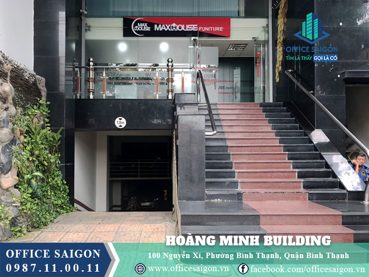 Lối vào toà nhà Hoàng Minh Building Nguyễn Xí
