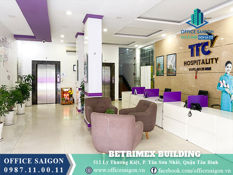 Lễ tân toà nhà Betrimex Building Lý Thường Kiệt