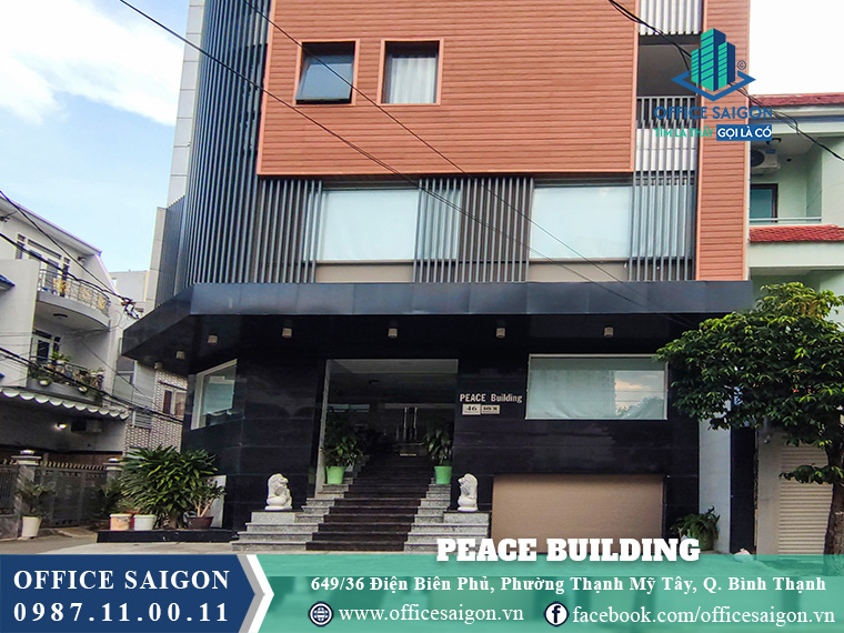 Lối vào toà nhà Peace Building Điện Biên Phủ