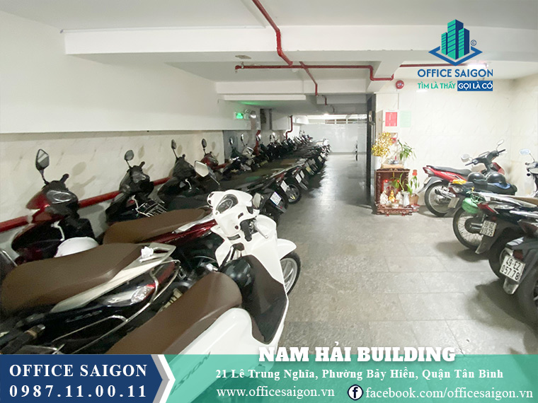 Hầm xe toà nhà Nam Hải Building Lê Trung Nghĩa