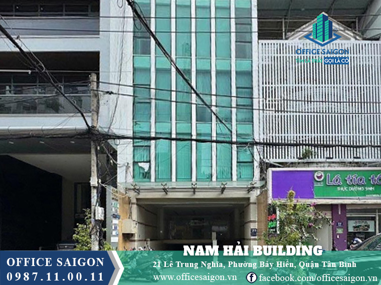 Mặt tiền toà nhà Nam Hải Building Lê Trung Nghĩa