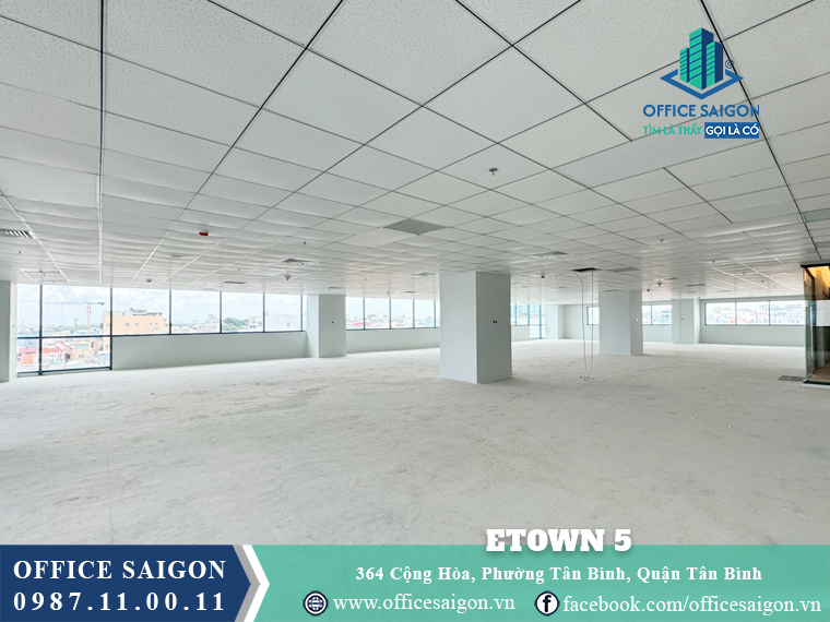 Mặt bằng toà nhà Etown 5 Cộng Hoà