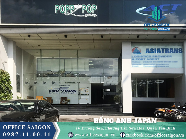 Mặt tiền tòa nhà Hồng Anh Japan Building Trường Sơn