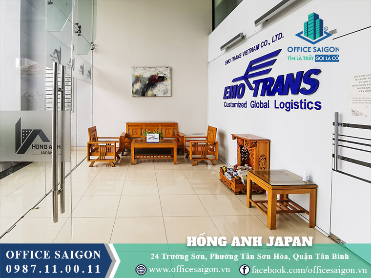 Sảnh tầng trệt tòa nhà Hồng Anh Japan Building Trường Sơn