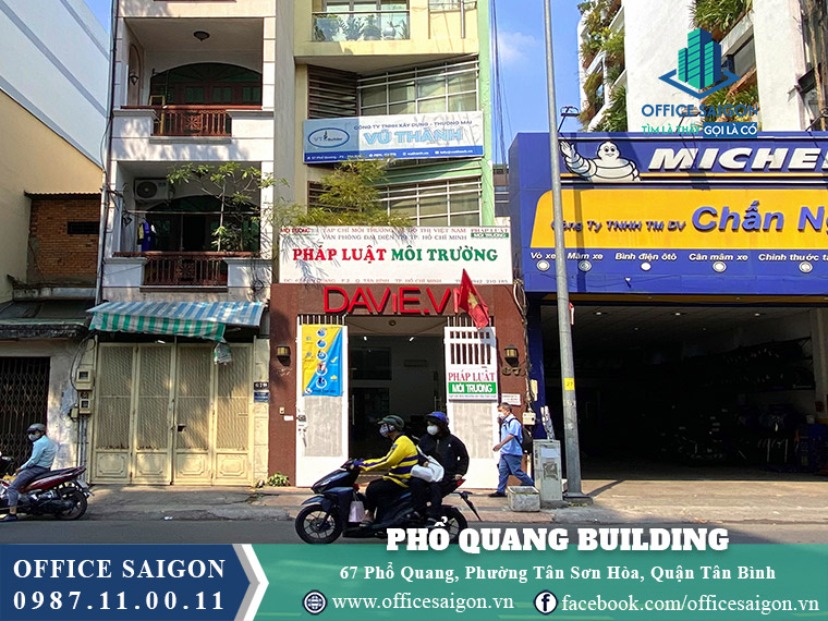 Lối vào toà nhà Phổ Quang Building Tân Bình