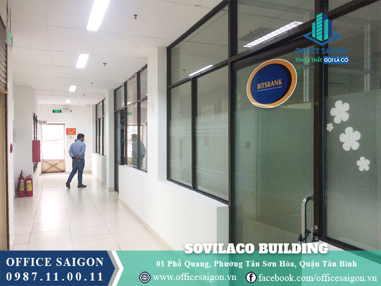 Hành lang tòa nhà Sovilaco Building Phổ Quang