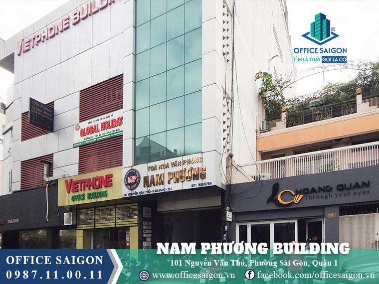 Mặt tiền tòa nhà Nam Phương Building Nguyễn Văn Thủ