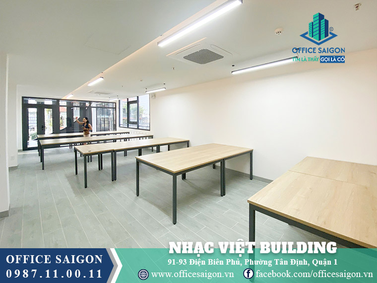 Sàn có nội thất toà nhà Nhạc Việt Building Điện Biên Phủ