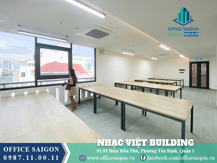 Sàn có nội thất toà nhà Nhạc Việt Building Điện Biên Phủ