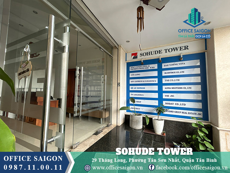 Bảng tên toà nhà Sohude Tower Thăng Long