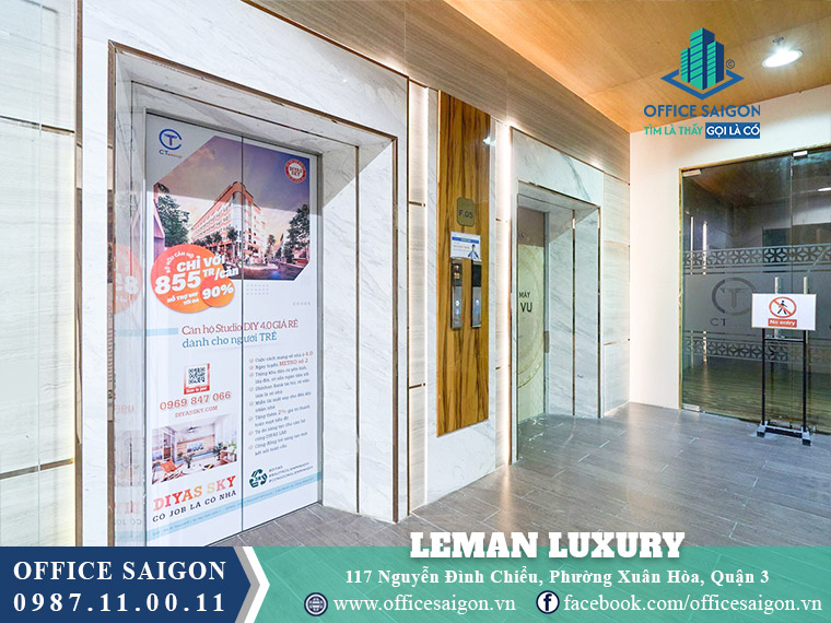 Thang máy tòa nhà Leman Luxury Building Nguyễn Đình Chiểu