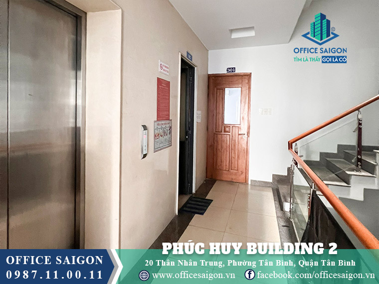 Thang máy toà nhà Phúc Huy Building Thân Nhân Trung