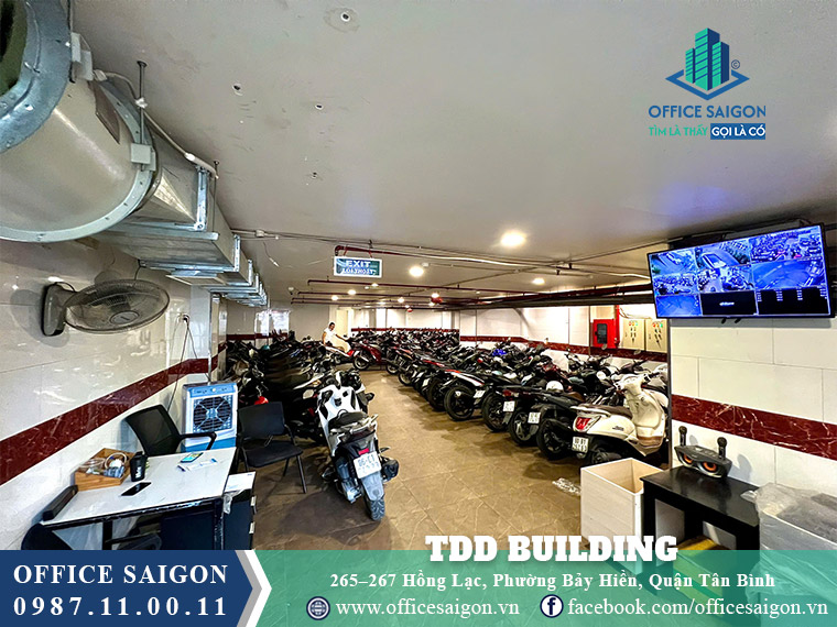 Hầm xe toà nhà TDD Building Hồng Lạc