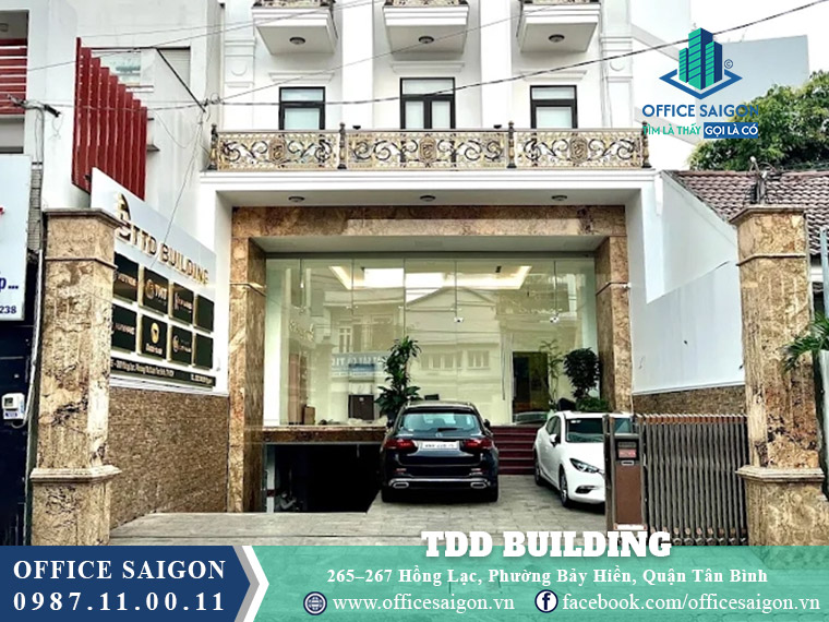 Mặt tiền toà nhà TDD Building Hồng Lạc