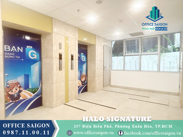 Lối đi vào thang máy tại Halo Signature