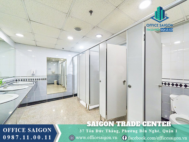 Hệ thống toilet chuyên nghiệp tại toà nhà Saigon Trade