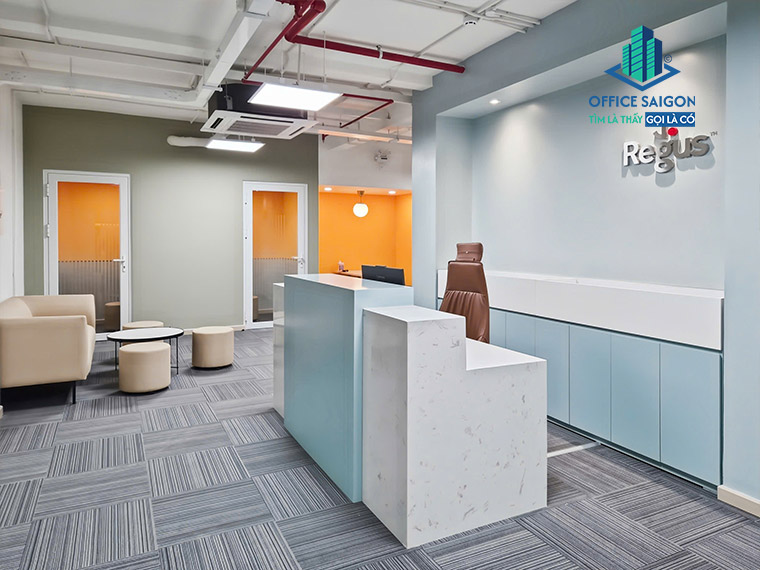 Sảnh lễ tân văn phòng trọn gói Regus Nguyễn Huệ