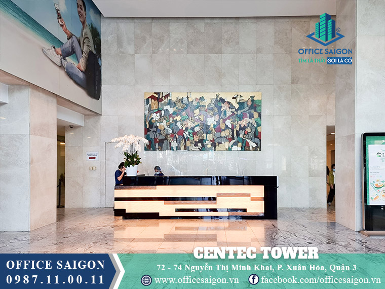 Lễ tân toà nhà Centec Tower Nguyễn Thị Minh Khai