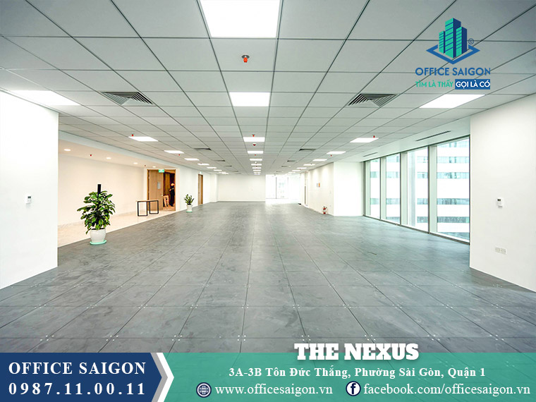 Sàn trống ánh sáng tự nhiên tại văn phòng The Nexus tôn Đức Thắng