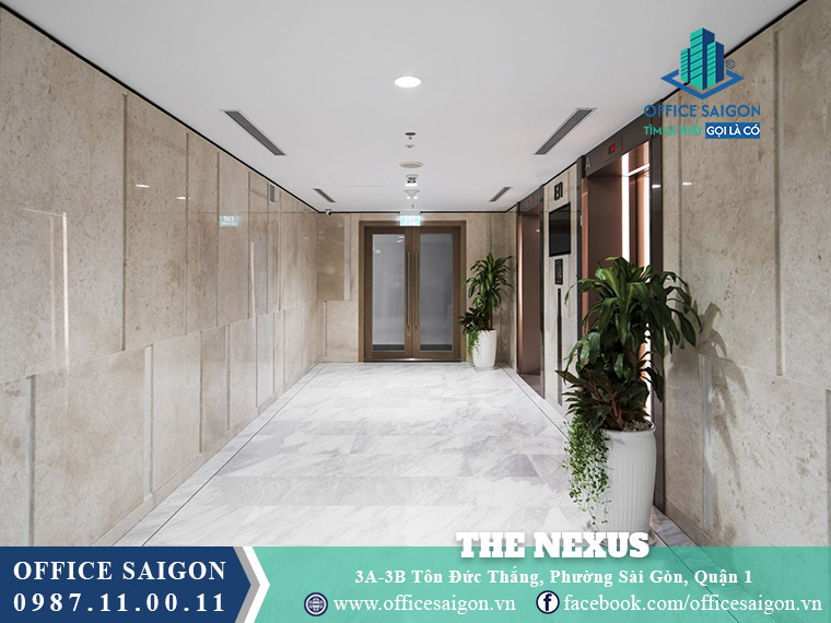 Hệ thống thang máy hiện đại tại toà nhà văn phòng The Nexus