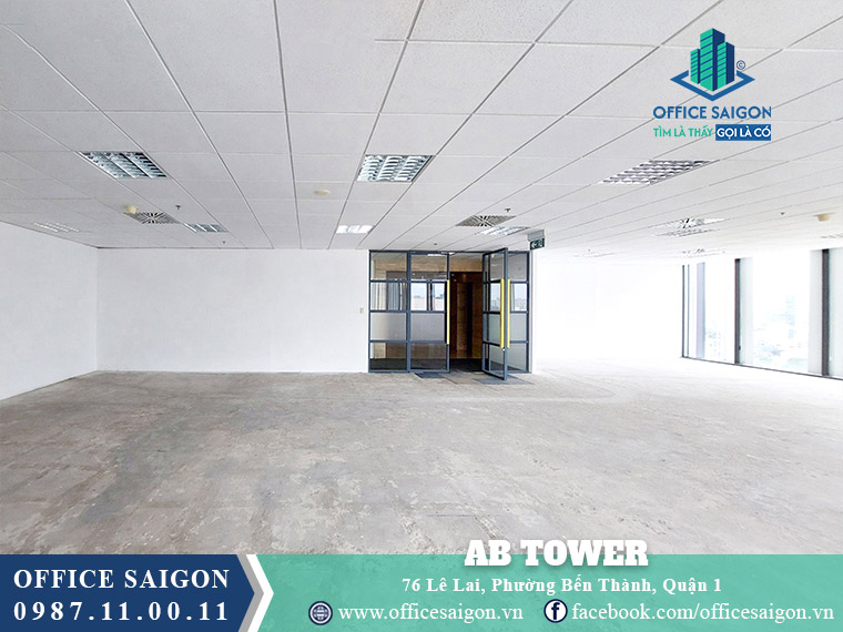 Diện tích văn phòng trống cho thuê tại AB Tower