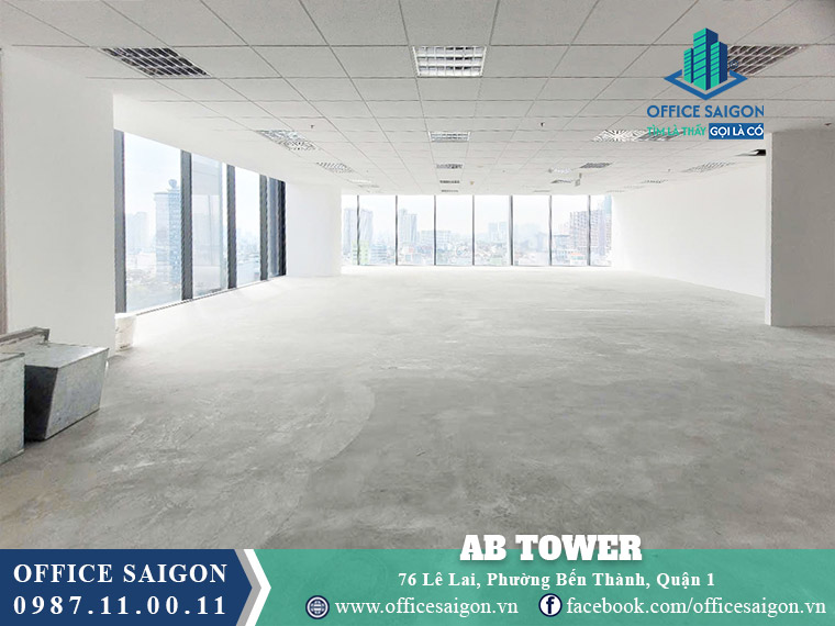 Diện tích văn phòng 350m2 tại toà nhà AB