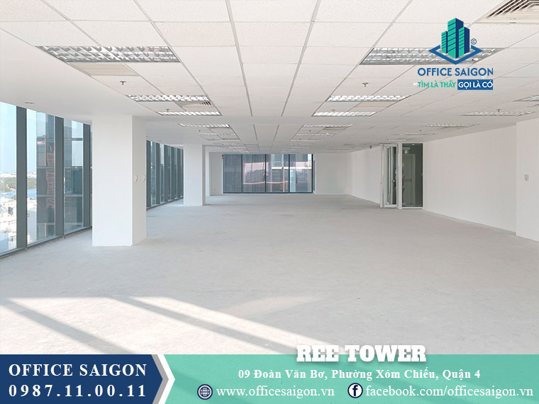 Diện tích cho thuê toà nhà Ree Tower Đoàn Văn Bơ