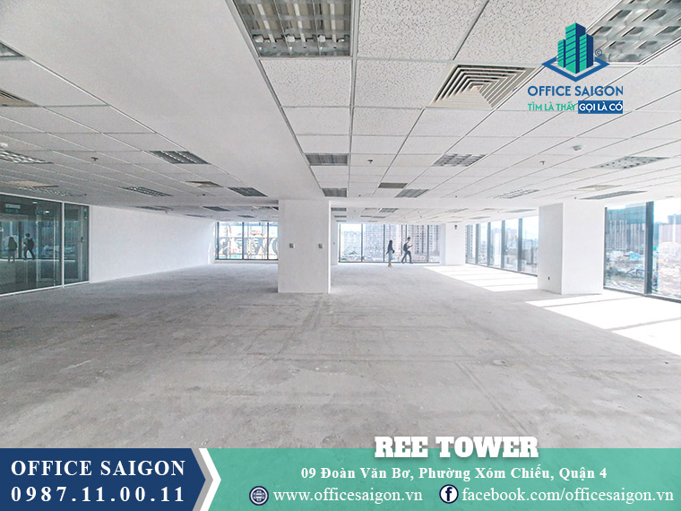 Diện tích cho thuê toà nhà Ree Tower Đoàn Văn Bơ