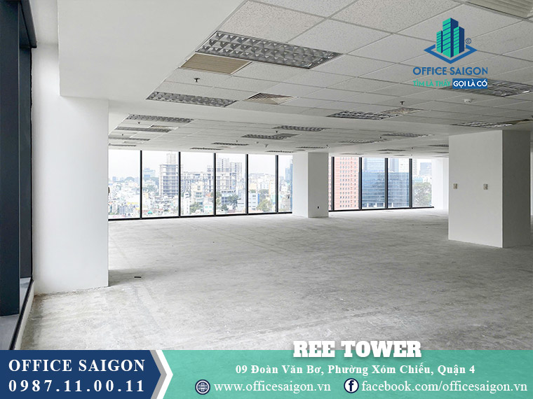 Diện tích cho thuê toà nhà Ree Tower Đoàn Văn Bơ