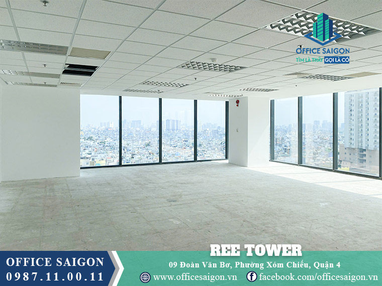 Diện tích cho thuê toà nhà Ree Tower Đoàn Văn Bơ