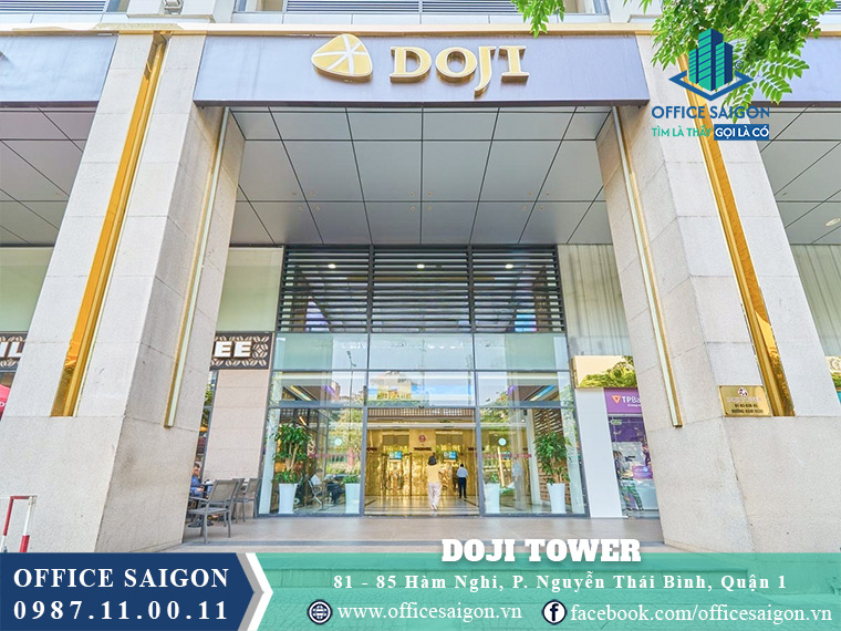 Lối vào toà nhà văn phòng Doji Tower đường Hàm Nghi