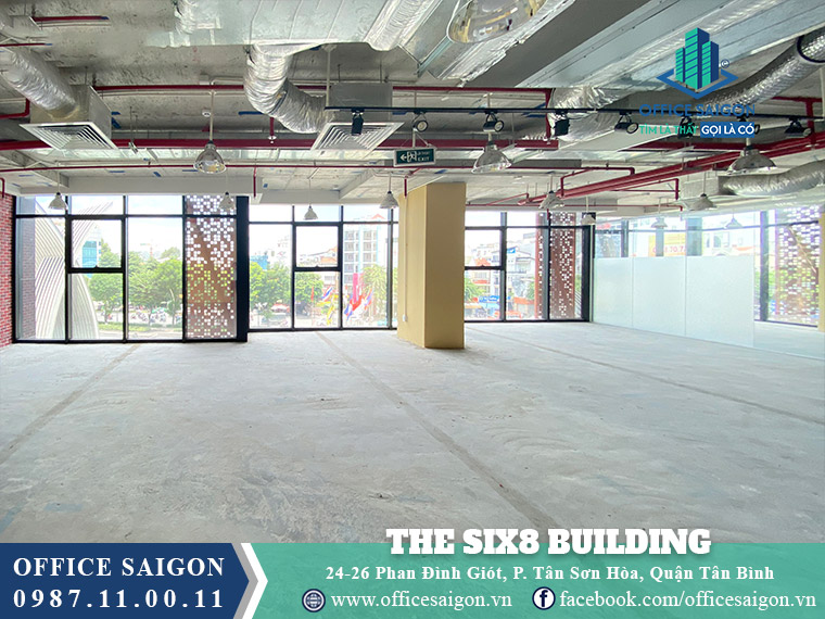 Diện tích cho thuê toà nhà The Six8 Building Phan Đình Giót