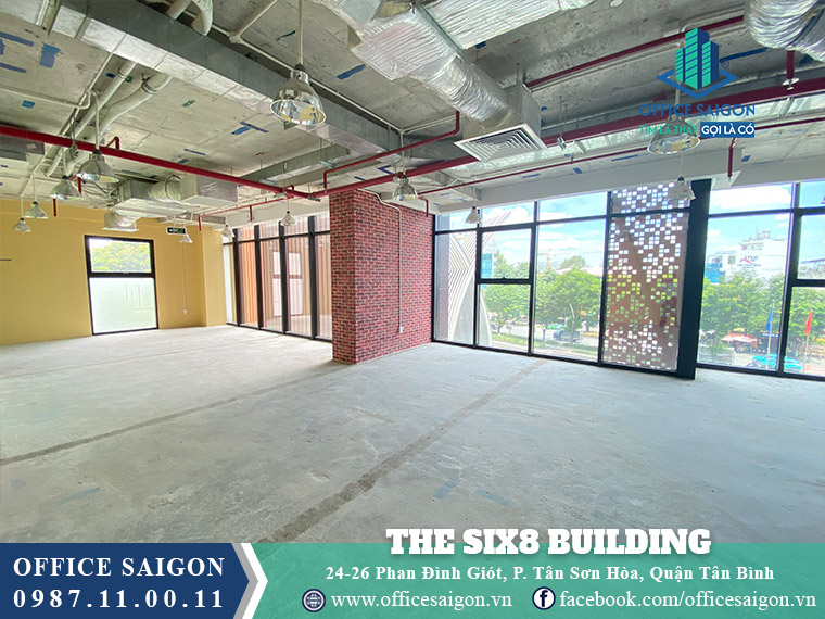 Diện tích cho thuê toà nhà The Six8 Building Phan Đình Giót