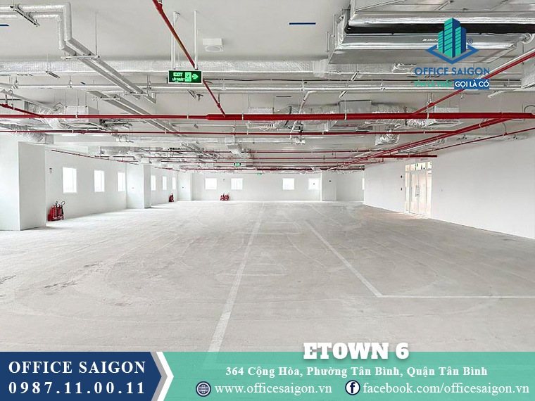 Mặt bằng cho thuê tòa nhà Etown 6 Cộng Hoà