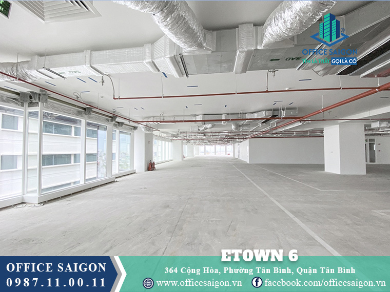 Mặt bằng cho thuê tòa nhà Etown 6 Cộng Hoà