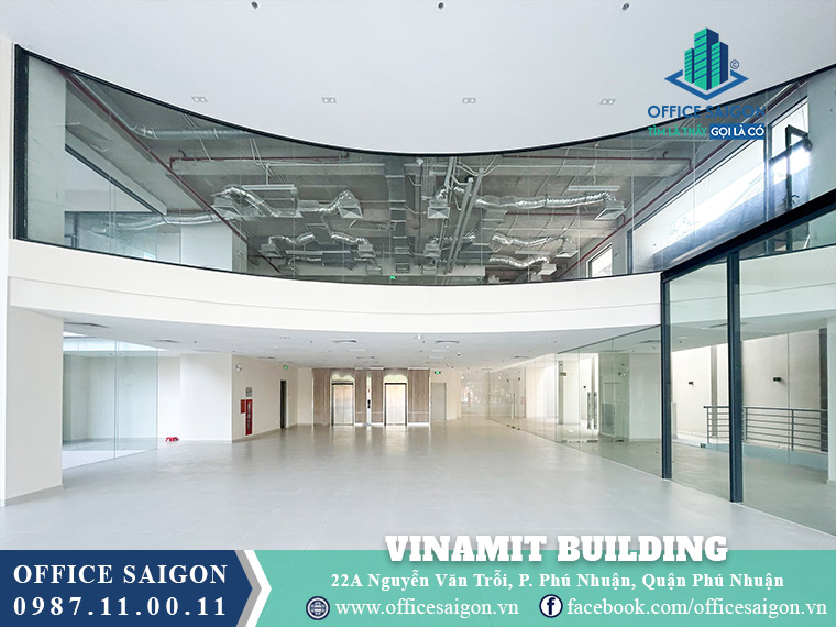 Diện tích cho thuê tầng trệt toà nhà Vinamit Building Nguyễn Văn Trỗi