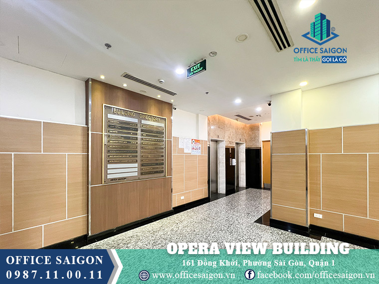 Sảnh thang máy toà nhà Opera View Buidling Đồng Khởi