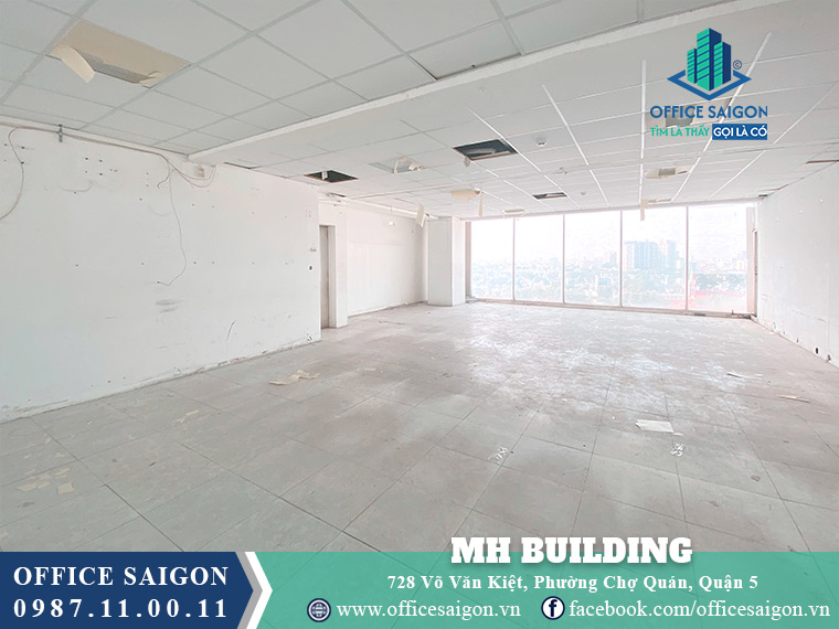 Diện tích cho thuê toà nhà MH Building Võ Văn Kiệt