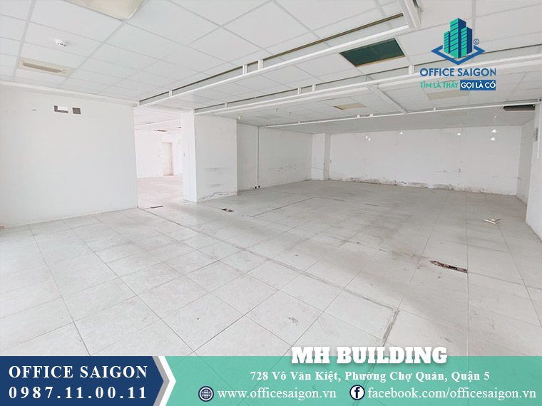 Diện tích cho thuê toà nhà MH Building Võ Văn Kiệt