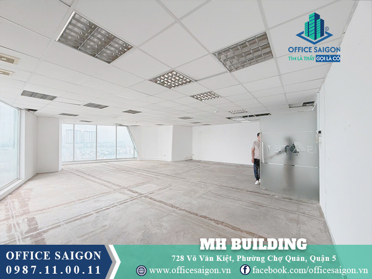Diện tích cho thuê toà nhà MH Building Võ Văn Kiệt