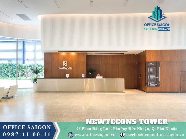 Lễ tân tòa nhà Newtecons Tower Phan Đăng Lưu